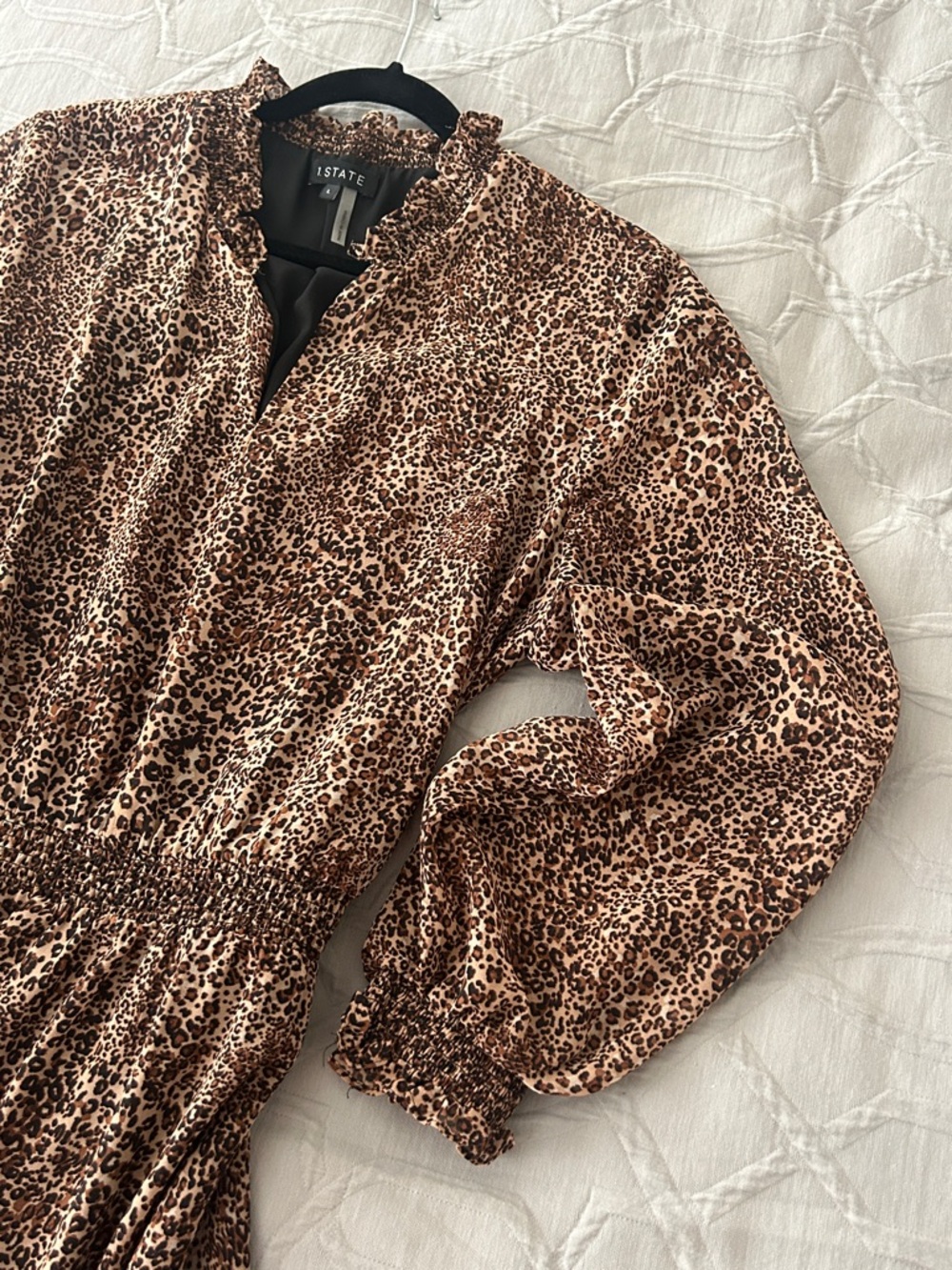 1. State Brown Leopard-Print High-Low Maxi Dress